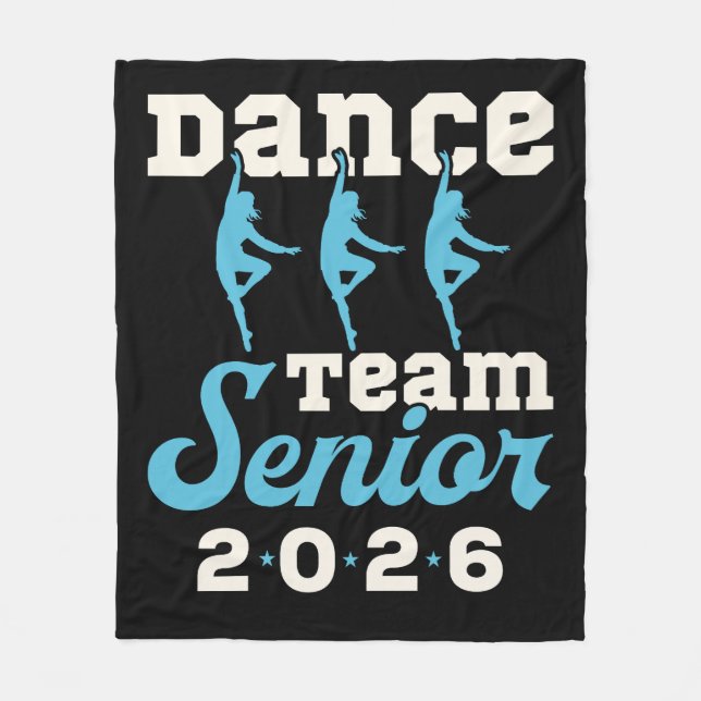 Dance Team Senior Class of 2026 Fleece Blanket (Front)