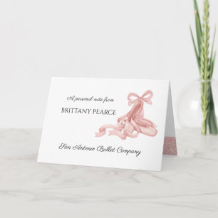 Dance Thank You Card Ballet Shoes Note Cards