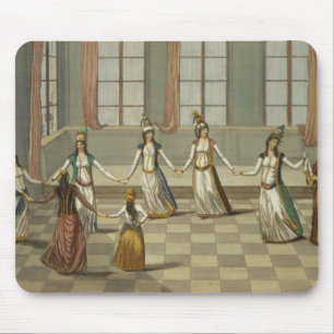 Dance that is fashionable with the Greek women of Mouse Pad