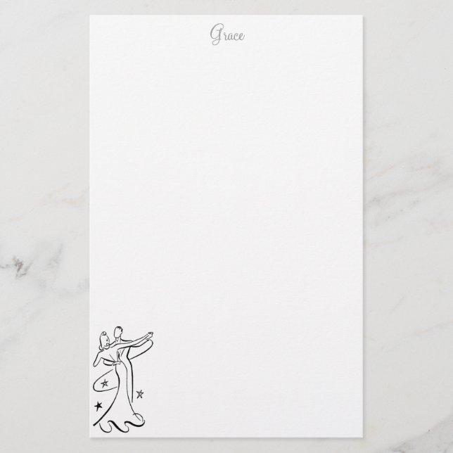Dance the Night Away Personalised Stationery (Front)