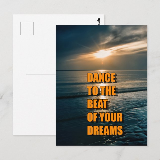 Dance to the beat of your dreams postcard (Front/Back)