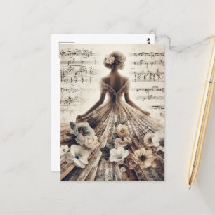 Dance to the Music Collage Postcard