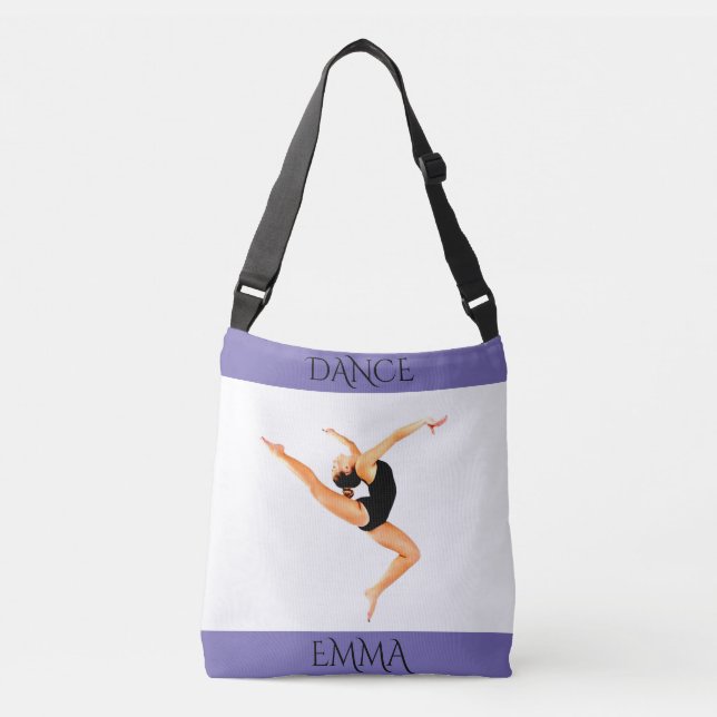 Dance tote, personalised name. Double sided. Crossbody Bag (Front)