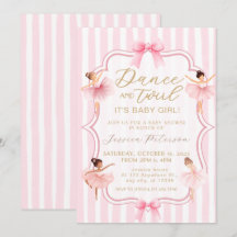 Dance & Twirl Pink Ballerina Ballet Baby Shower