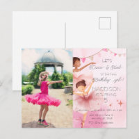 Dance & Twirl Pink Ballerina Photo Birthday Party