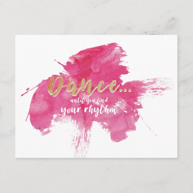 Dance...until you find your rhythm postcard (Front)