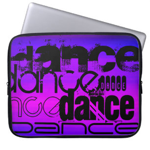 Dance; Vibrant Violet Blue and Magenta Laptop Sleeve