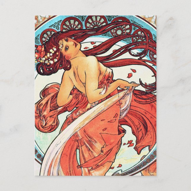 Dance - Vintage Art Nouveau by Mucha Postcard (Front)