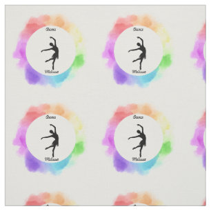Dance Watercolor Fabric with Her Name