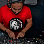 Dance while the record spins retro graphic t-shirt<br><div class="desc">Uniquely designed funky retro clubber tee . Great for a DJ or would be DJ or just a fun gift for a music fan.</div>