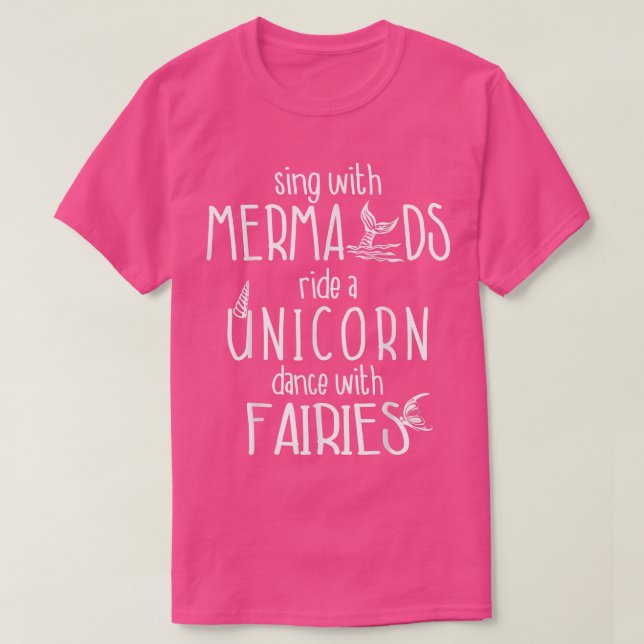 Dance With Fairies Ariel Mermaid Funny Gifts For W T-Shirt (Design Front)