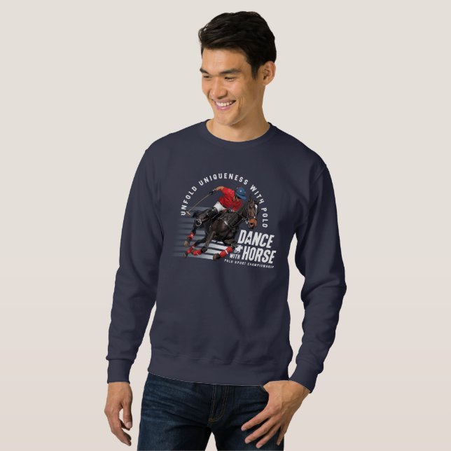 Dance with Horse (Dark mode) | Men Sweatshirt (Front Full)