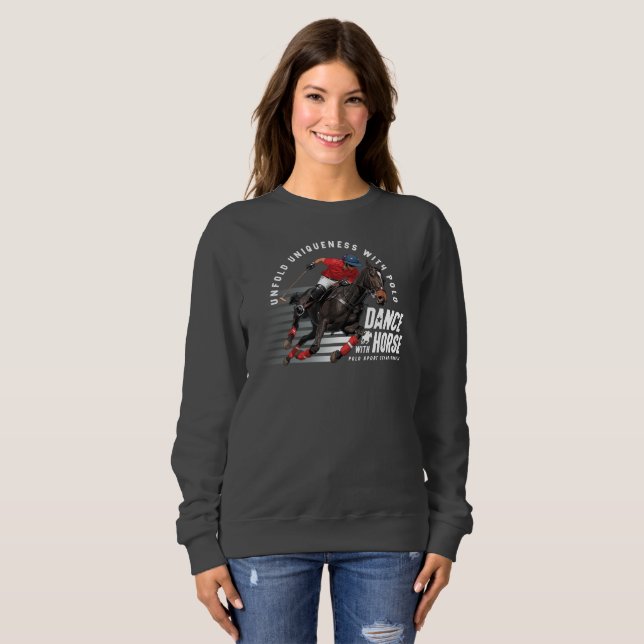 Dance with Horse (Dark mode) | Women  Sweatshirt (Front Full)