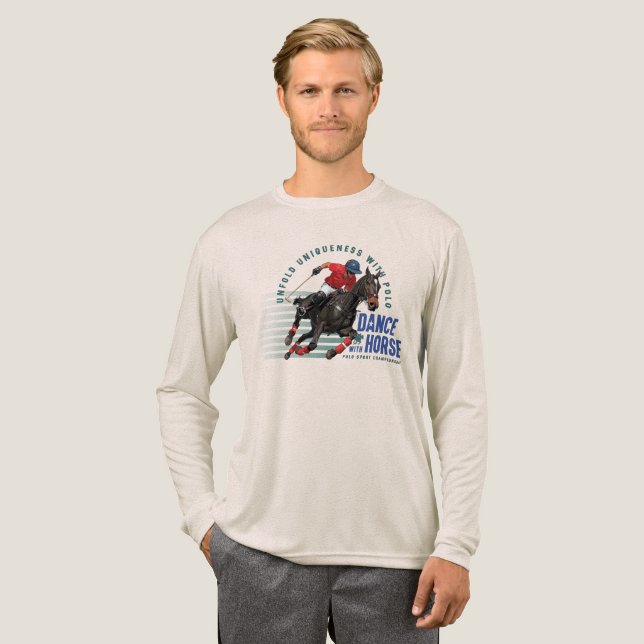 Dance with Horse (Light mode) | Men Long Sleeve Tri-Blend Shirt (Full Front)