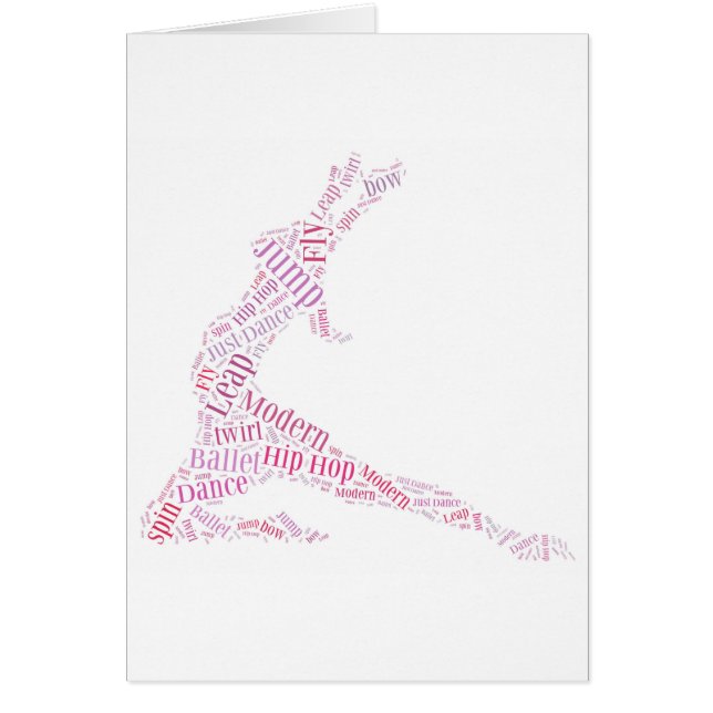 Dance Word Cloud Pink (Front)