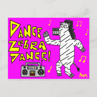 Dance Zebra Dance! Postcard