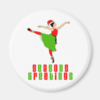 DanceChick Seasons Greetings Magnet