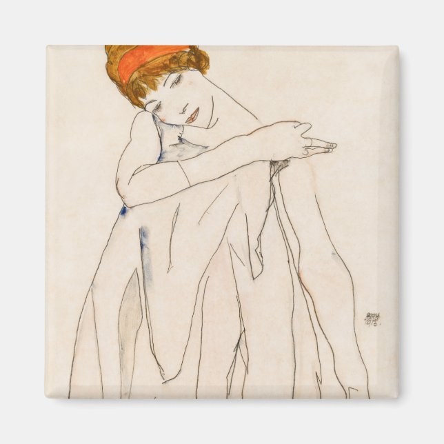 Dancer (1913) by Egon Schiele. Magnet (Front)