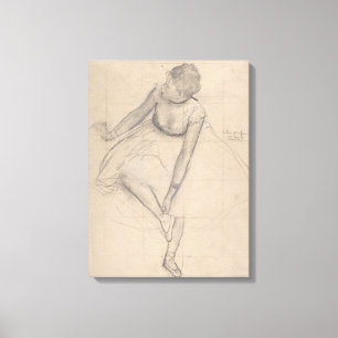 Dancer Adjusting Her Slipper Canvas Print