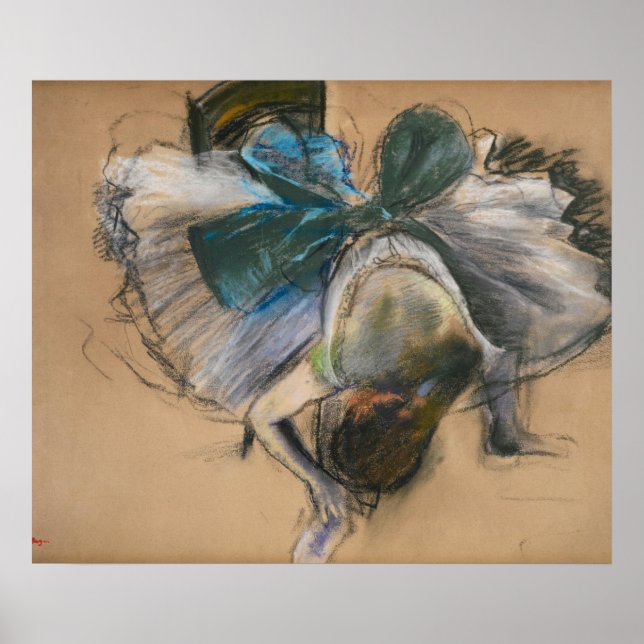 Dancer Adjusting Her Slipper - Edgar Degas - c1887 Poster (Front)