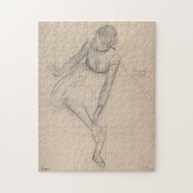 Dancer Adjusting Her Slipper Jigsaw Puzzle (Vertical)