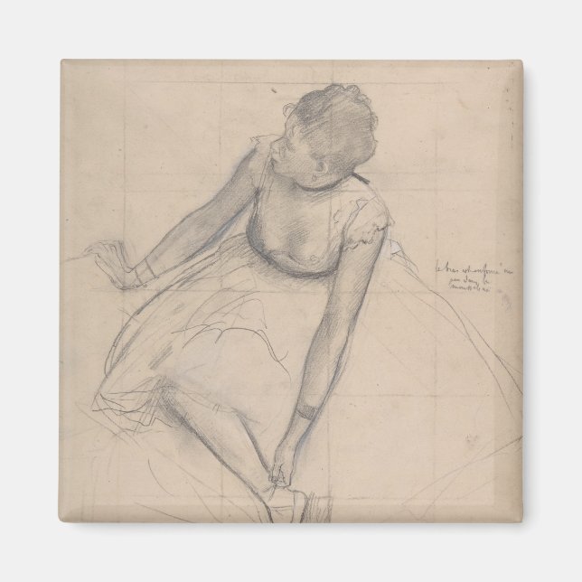 Dancer Adjusting Her Slipper Magnet (Front)