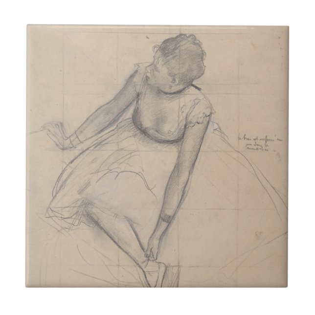 Dancer Adjusting Her Slipper Tile (Front)