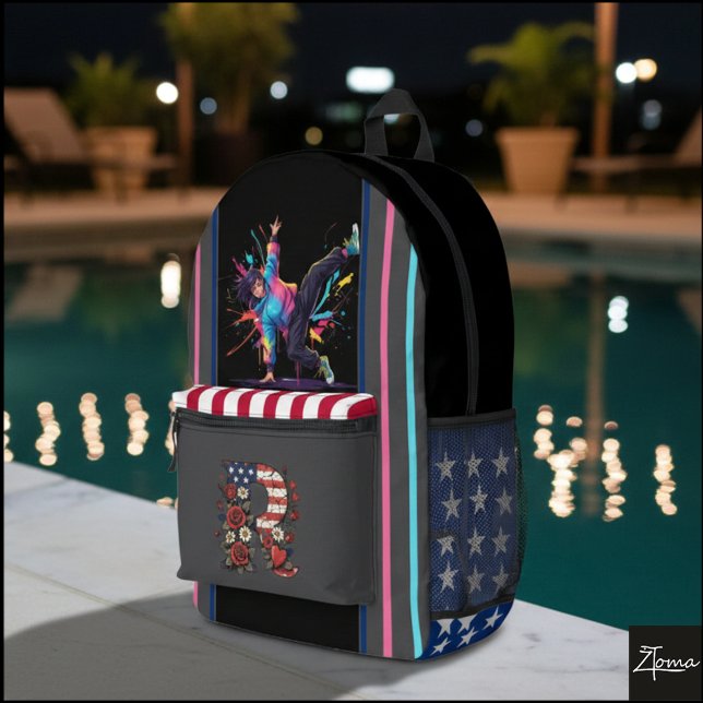 Dancer Americana Monogram Backpack Neon Splatters (Creator Uploaded)