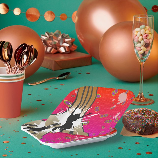 Dancer And Guitar Paper Plate (Creator Uploaded)