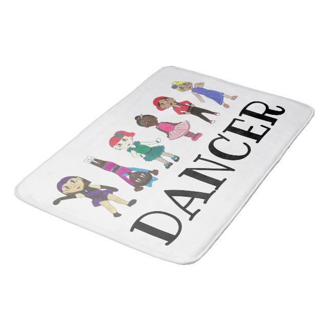 DANCER Ballet Tap Jazz Hip Hop Lyrical Acro Studio Bath Mat (Angled)