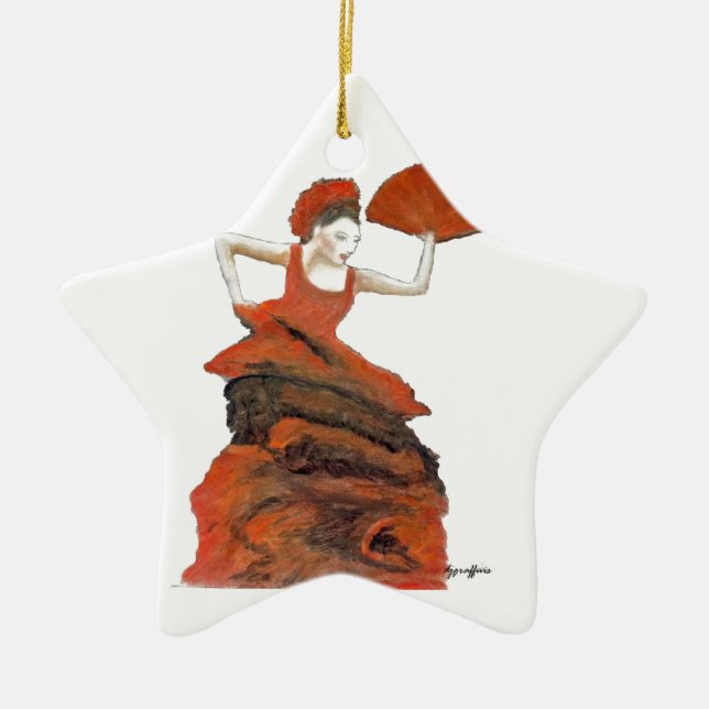 Dancer Ceramic Tree Decoration (Front)