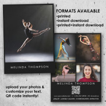Dancer Choreographer Comp Card 5 Photo QR Code