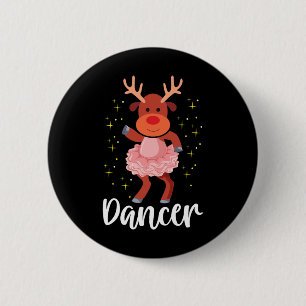 Dancer Christmas Dancing Reindeer Cute Deer Dancer 6 Cm Round Badge