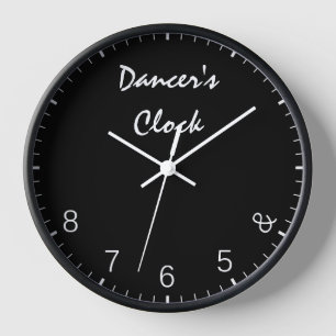 Dancer Clock in black  - Funny Dancing Dance Humou