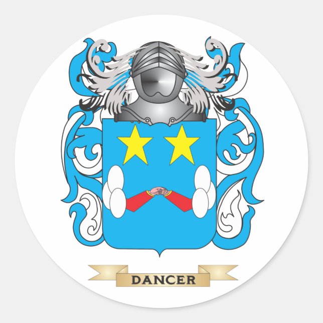 Dancer Coat of Arms Classic Round Sticker (Front)