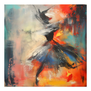 Dancer Colourful Abstract Art Photo Print