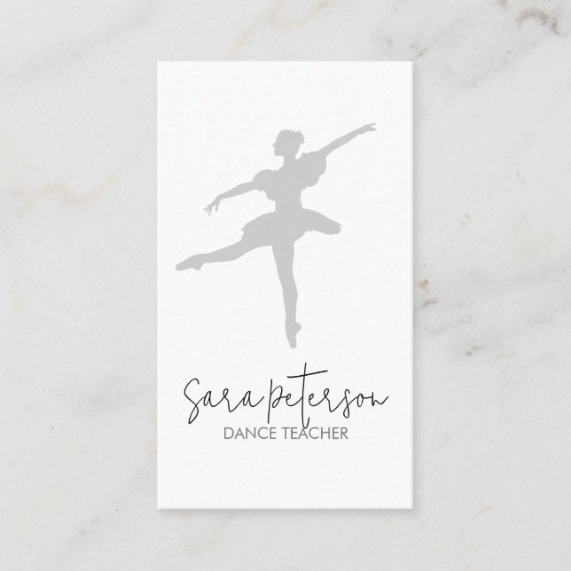Dancer Dance Teacher Business Card (Front)