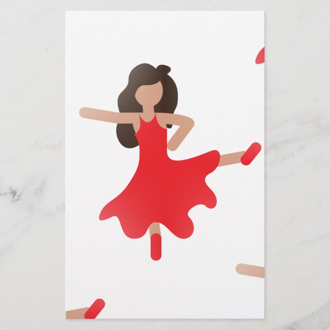 dancer emoji stationery (Front)
