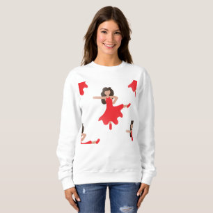 Dancer emoji womens sweatshirt