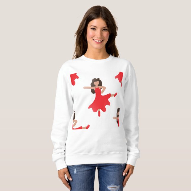 Dancer emoji womens sweatshirt (Front Full)