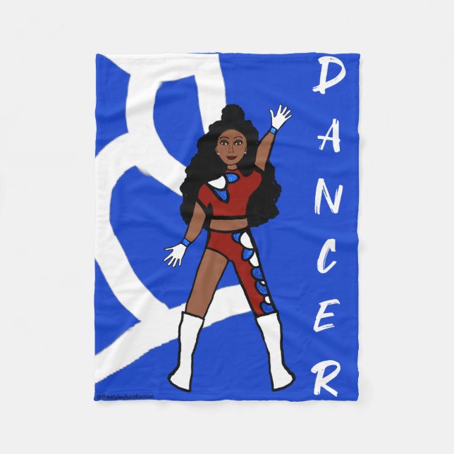 Dancer Fleece Blanket Berry & Blue (Front)