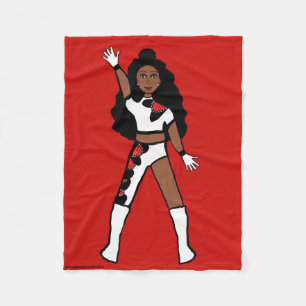Dancer Fleece Blanket Red & Black 2