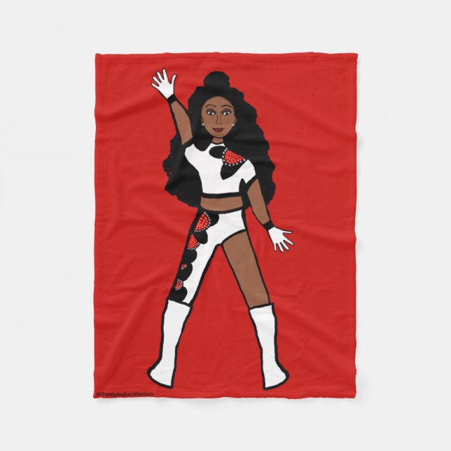 Dancer Fleece Blanket Red & Black 2 (Front)