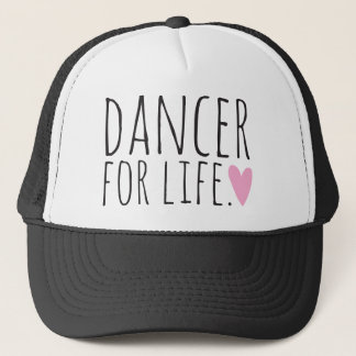 Dancer For Life Black with Heart Trucker Hat