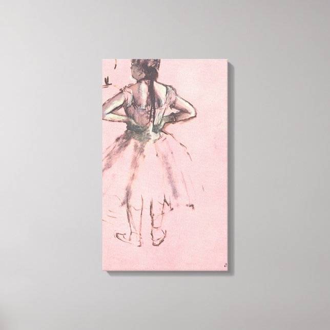 Dancer from Back, Hands on Hips by Edgar Degas Canvas Print (Front)