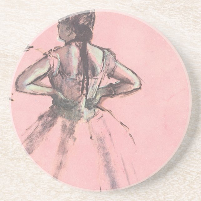 Dancer from Back, Hands on Hips by Edgar Degas Coaster (Front)