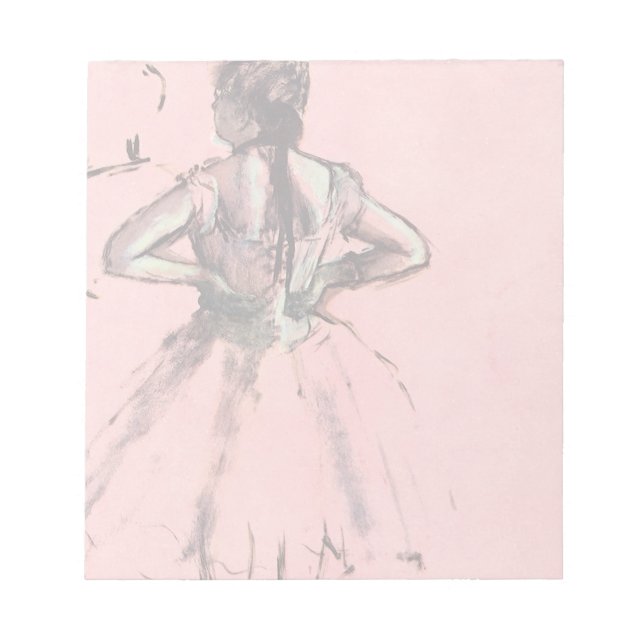 Dancer from Back, Hands on Hips by Edgar Degas Notepad (Front)