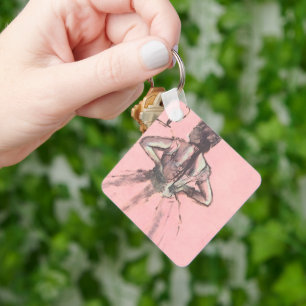 Dancer from the Back by Edgar Degas Vintage Ballet Key Ring
