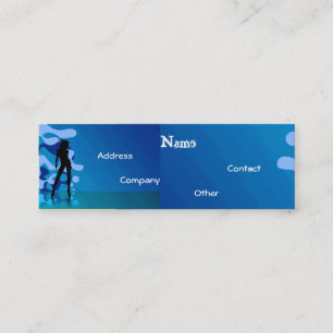 Dancer In Blue Purple Mini Business Card