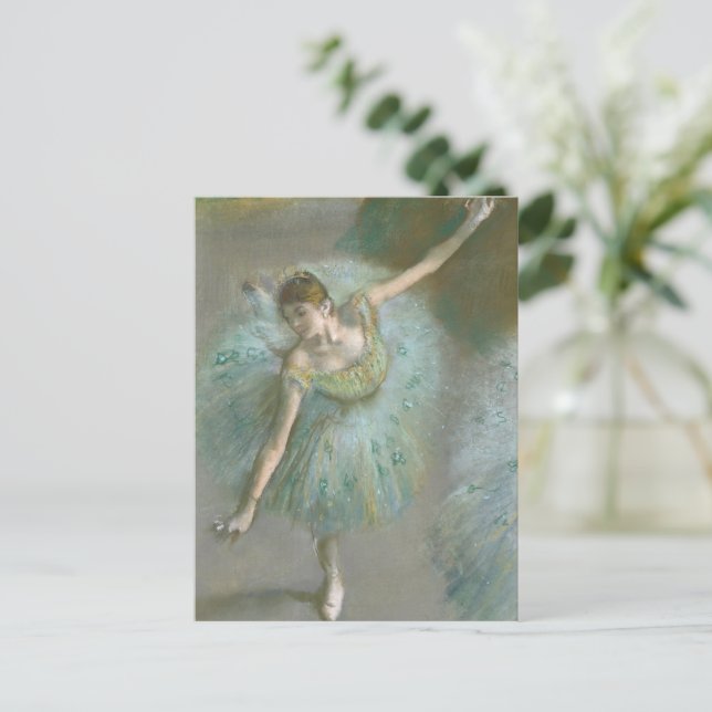 Dancer in Green Edgar Degas Postcard (Standing Front)